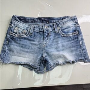 Vigoss Women's Faded Blue Jean Shorts